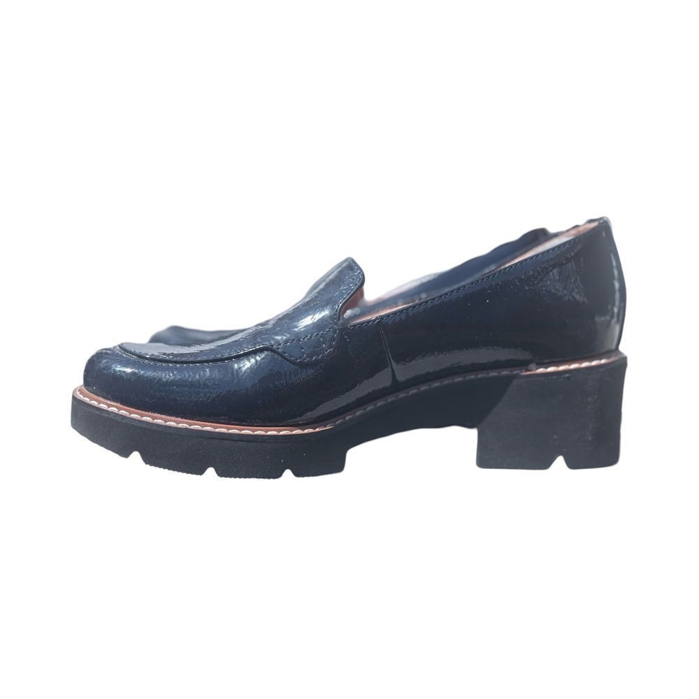 AUXZUR NAT Navy Patent Loafers | Size 39 US 8.5-9 Women’s - Picture 3 of 13